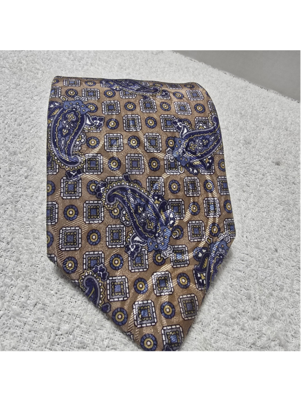Men's David Taylor Paisley Tie One Size Brown Blue